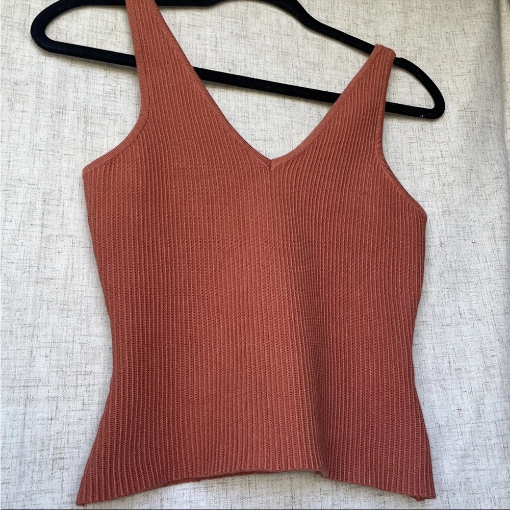 House Of Harlow 1960 Ribbed V Neck Tank Top Size Small